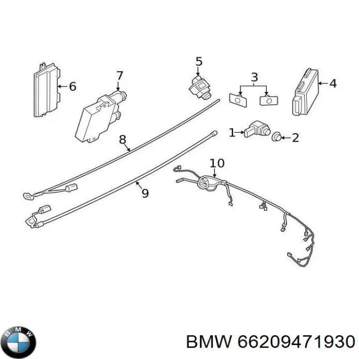 Sensor traseiro lateral de sinalização de estacionamento (sensor de estacionamento) BMW 66209471930 preço, a partir de 104,88 USD