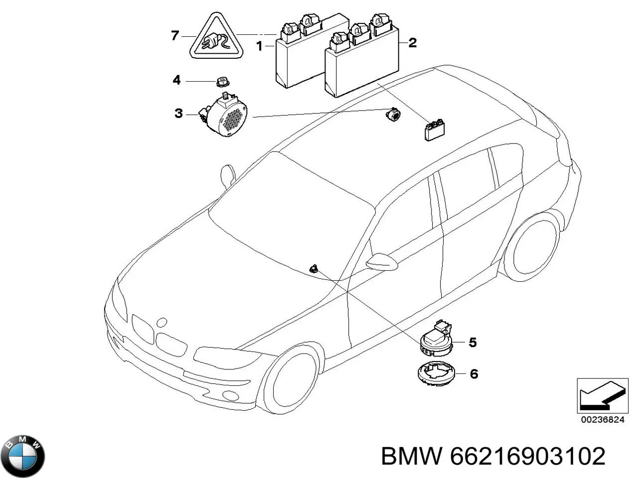 Alto-falante do sistema de estacionamento BMW 66216903102 preço, a partir de 44,34 USD