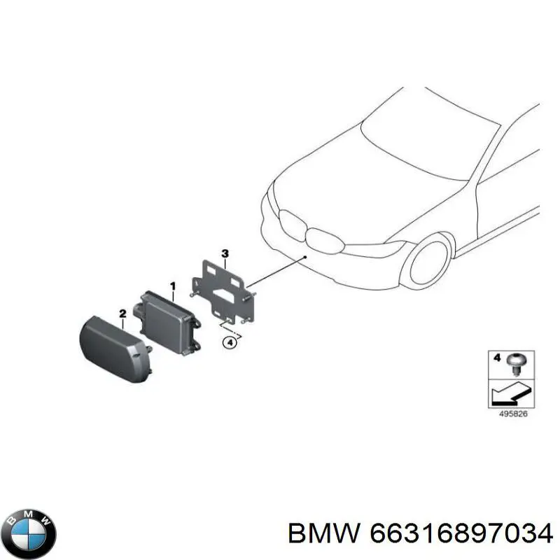 Compre 66315A387E0 BMW Sensor de radar de distância
