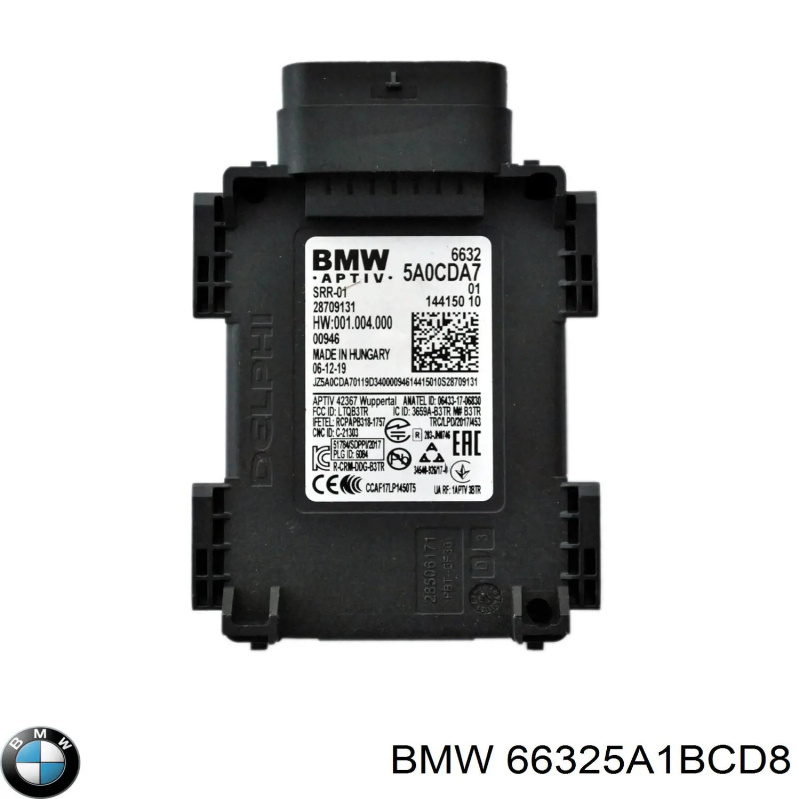 66325A1BCD8 BMW Sensor traseiro de controlo da zona morta