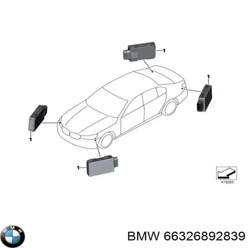 Sensor traseiro de controlo da zona morta BMW 66326892839 preço, a partir de 359,24 USD