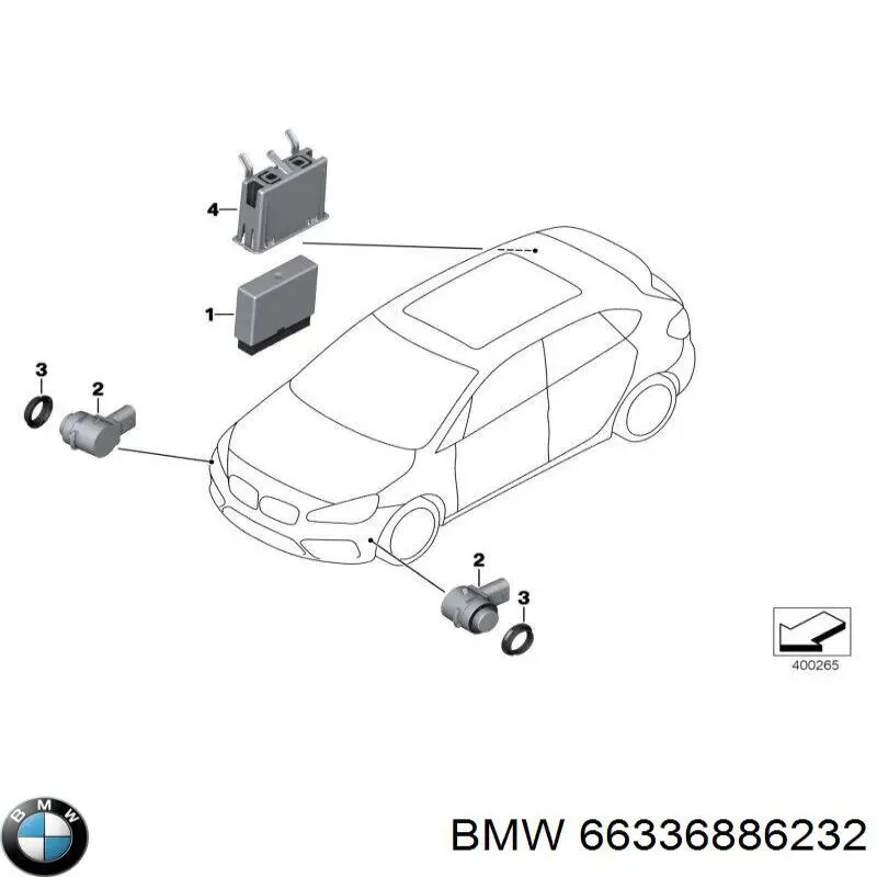 Módulo de direção (Centralina eletrônica) de sensor de estacionamento BMW 66336886232 preço, a partir de 125,99 USD