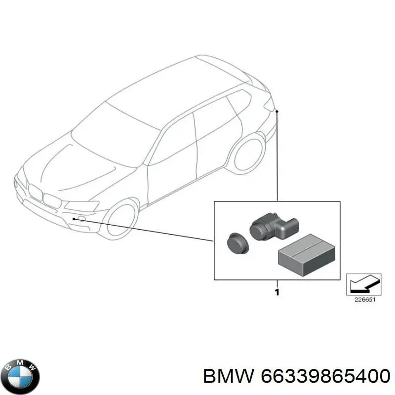 Compre 66339865400 BMW Módulo de direção (Centralina eletrônica) de sensor de estacionamento
