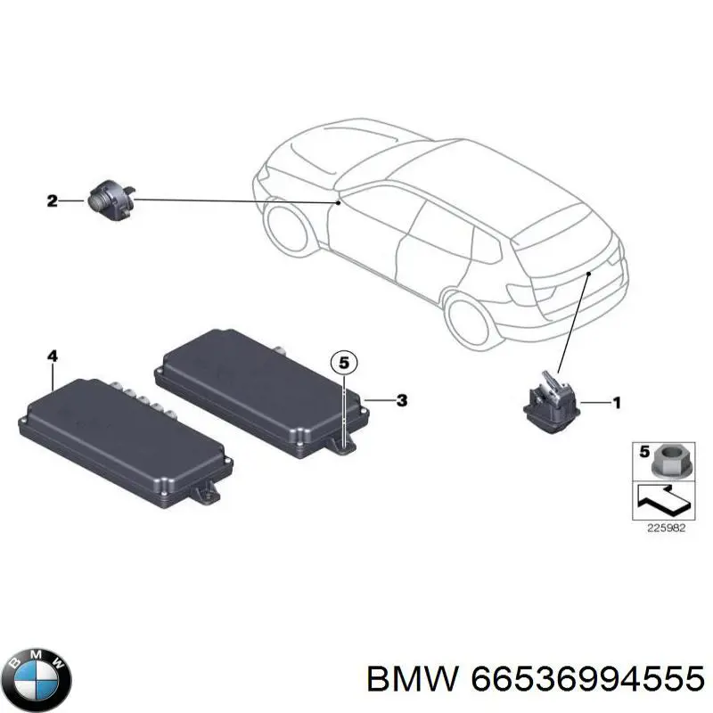 66539267915 BMW Módulo de direção da câmara