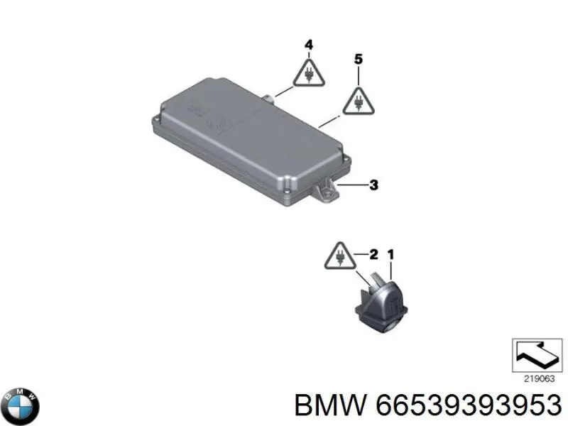 66539393953 BMW Módulo de direção da câmara