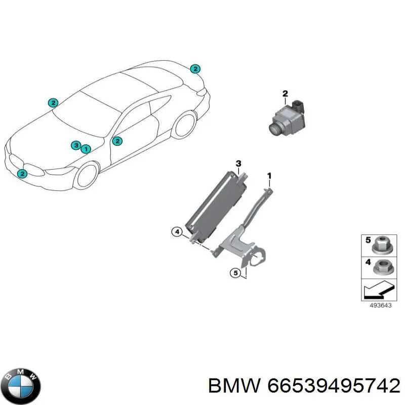Câmara do sistema para asseguramento de visibilidade BMW 66539495742 preço, a partir de 225,08 USD
