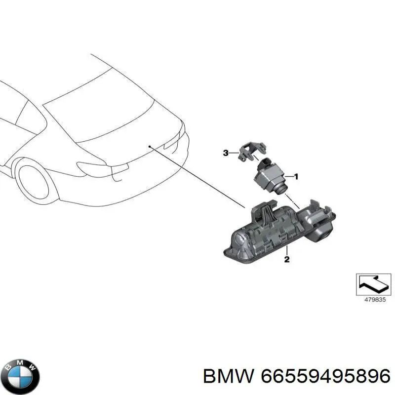 66559495896 BMW Câmara do sistema para asseguramento de visibilidade