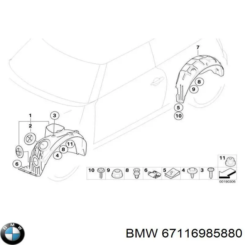 Fecho de abertura do alcapão do tanque de combustível BMW 67116985880 preço, a partir de 45,97 USD