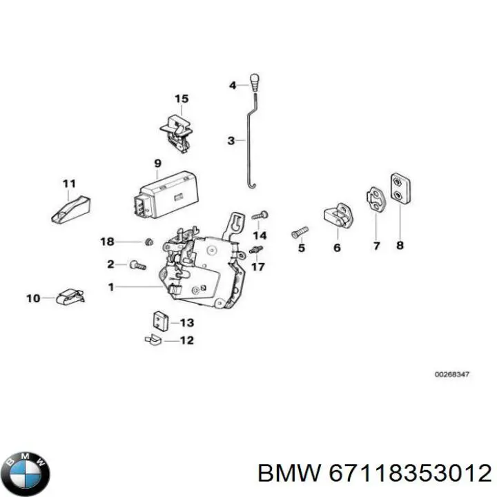 Compre 8353012 BMW Motor acionador de abertura/fechamento da porta dianteira
