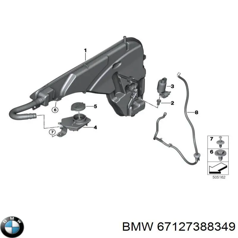 Bomba de motor de fluido para lavador de vidro dianteiro/traseiro BMW 67127388349 preço, a partir de 21,94 USD