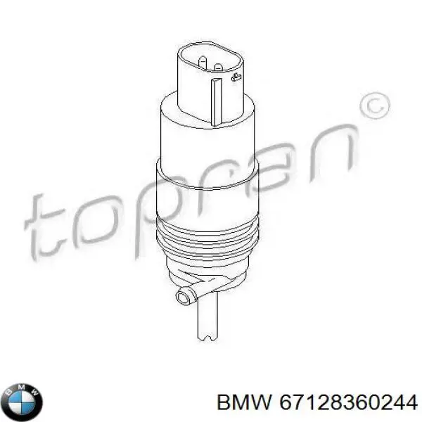 Compre 67128360244 BMW Bomba de motor de fluido para lavador de vidro dianteiro