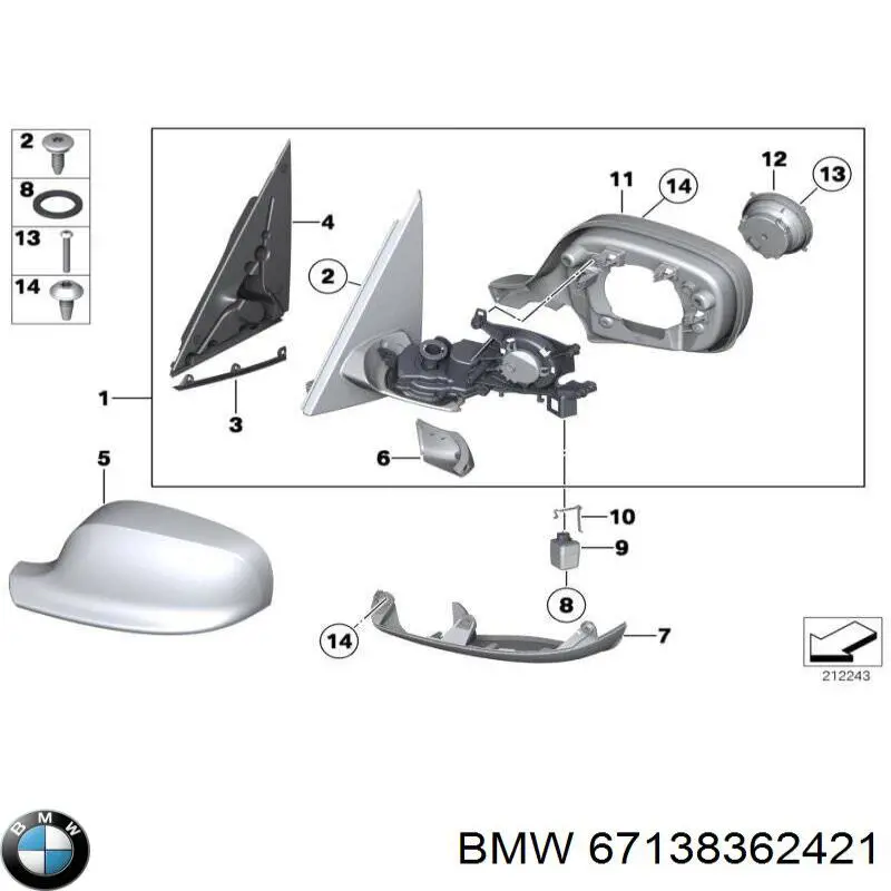 Motor de acionamento do lente do espelho de retrovisão BMW 67138362421 preço, a partir de 103,84 USD