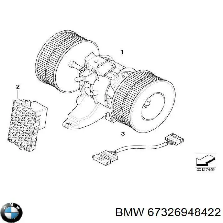 Resistor (resistência) de ventilador de forno (de aquecedor de salão) BMW 67326948422 preço, a partir de 88,69 USD