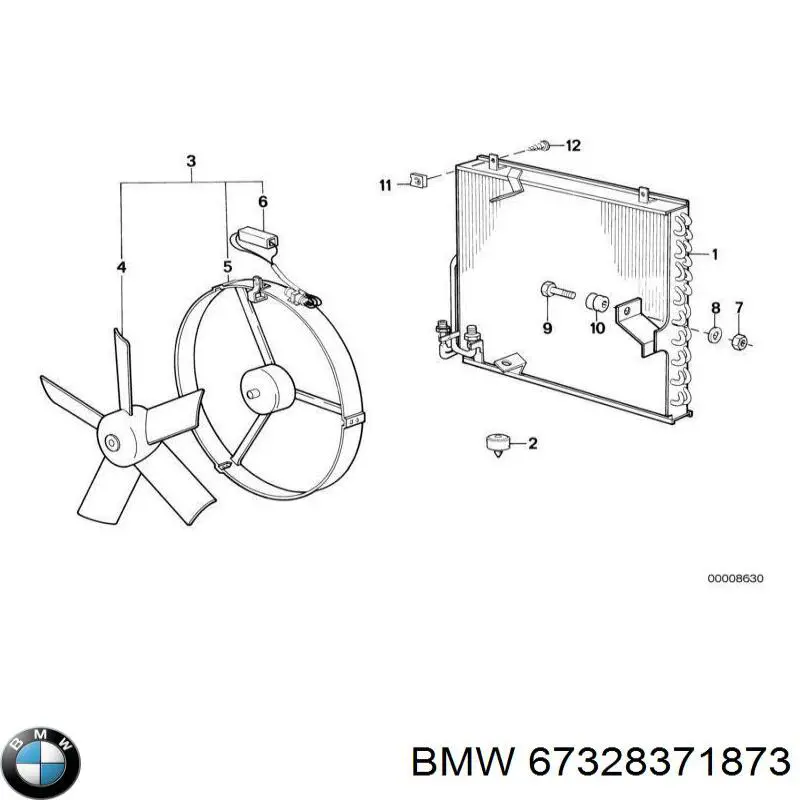 Compre 67328371873 BMW Resistor de motorzinho de ventilador de aparelho de ar condicionado