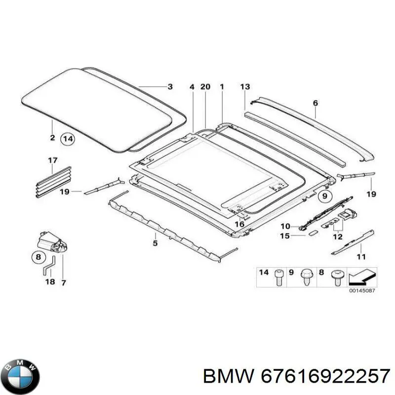 Motor de acionamento de alcapão BMW 67616922257 preço, a partir de 166,85 USD