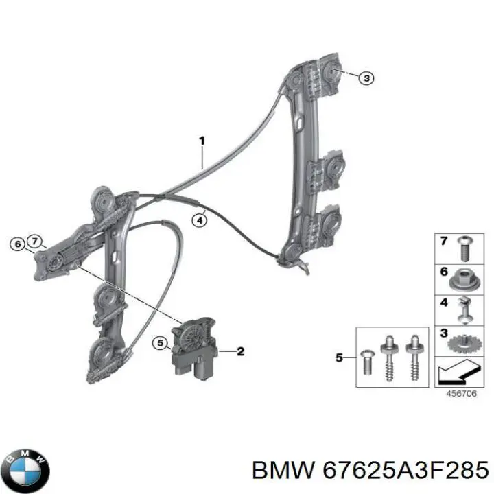 Motor de acionamento de vidro da porta dianteira esquerda BMW 67625A3F285 preço, a partir de 109,15 USD