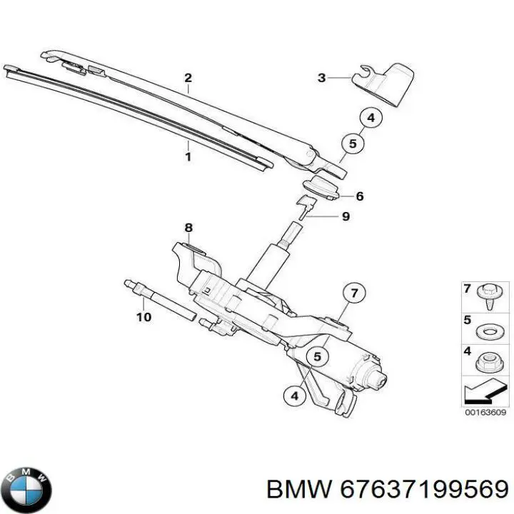 Motor de limpador pára-brisas de vidro traseiro BMW 67637199569 preço, a partir de 76,62 USD