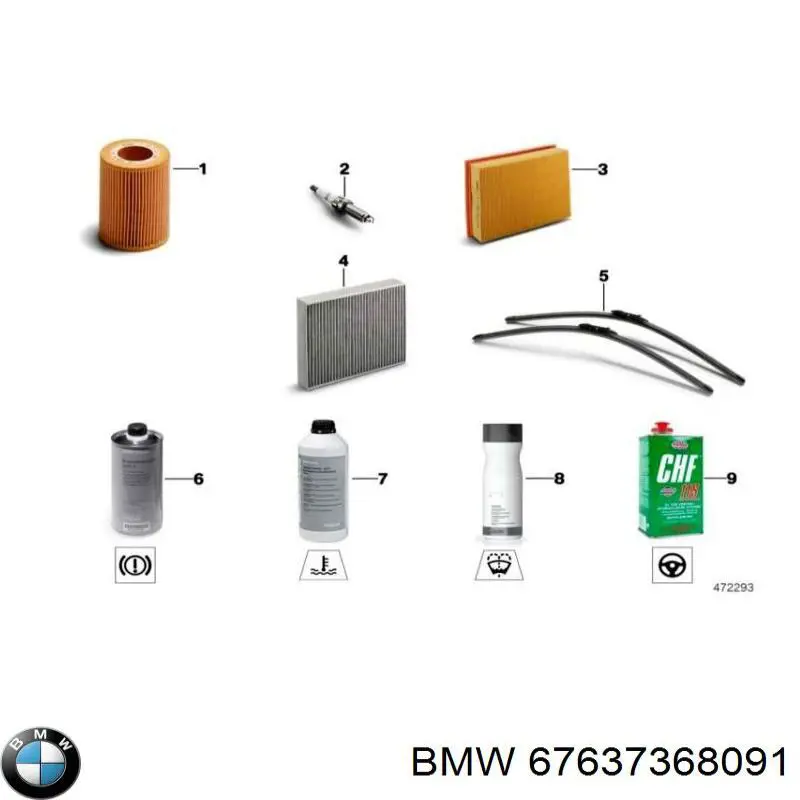 Compre 67637368091 BMW Limpa-pára-brisas de vidro traseiro