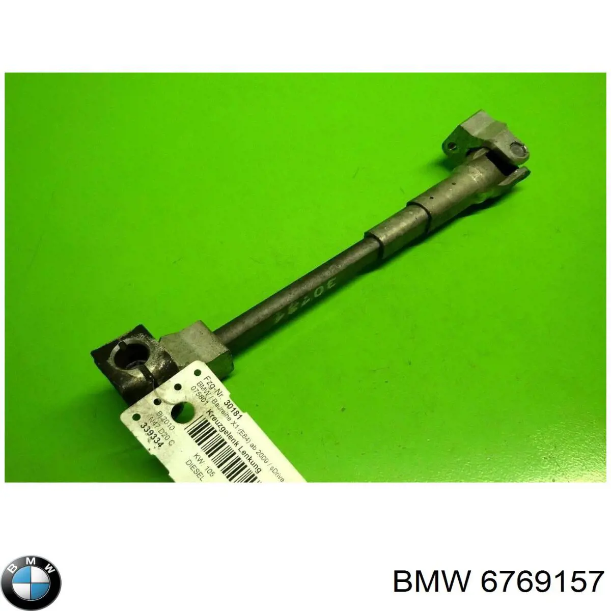 6769157 BMW Veio da coluna de direção inferior