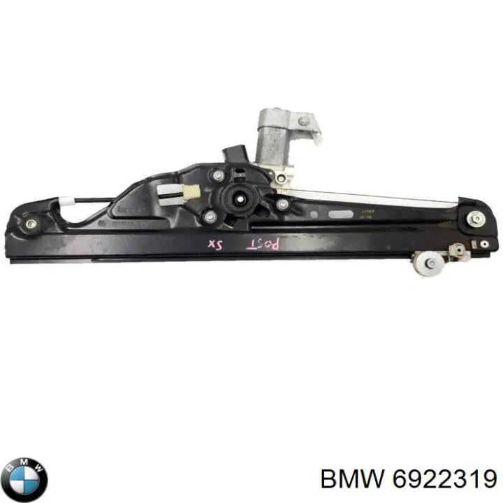 6922319 BMW Motor de acionamento de vidro da porta traseira esquerda