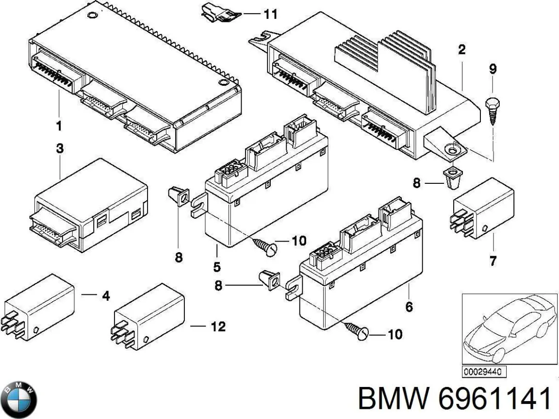 Módulo "Interface de diagnóstico" BMW 61356909508 preço, a partir de 746,31 USD