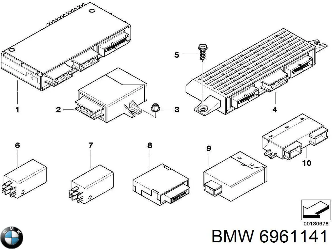 Módulo "Interface de diagnóstico" 6961141 BMW