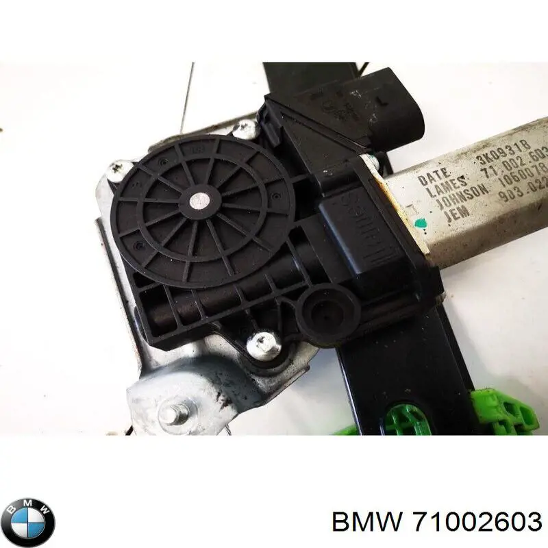 Compre 71002603 BMW Mecanismo de acionamento de vidro da porta traseira esquerda