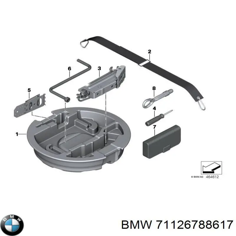 Chave para os pneus (de encaixe) BMW 71126788617 preço, a partir de 55,23 USD