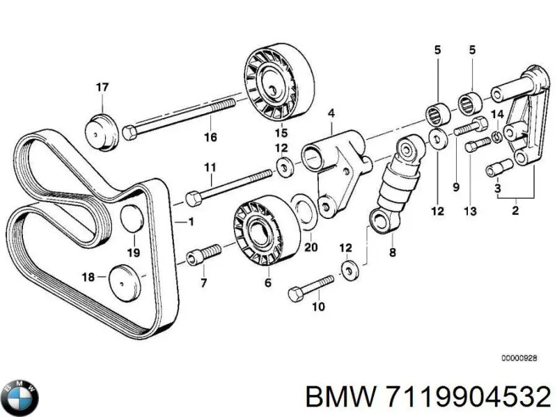 7119904532 BMW Parafuso de cabeça de motor (CBC)
