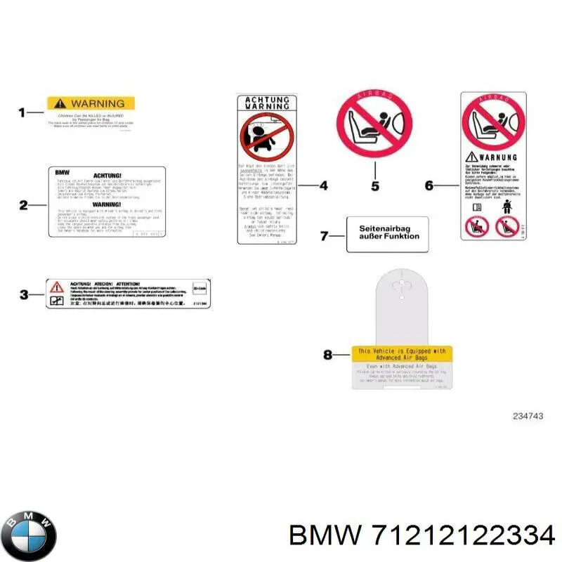  BMW 71212122334 preço, a partir de 25,80 USD