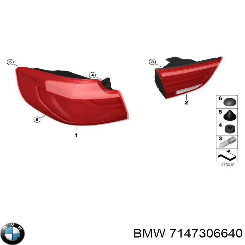7147306640 BMW Cápsula (prendedor) de fixação de revestimento da porta
