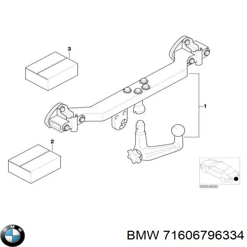 Gancho de reboque (esfera) de dispositivo de reboque BMW 71606796334 preço, a partir de 830,65 USD