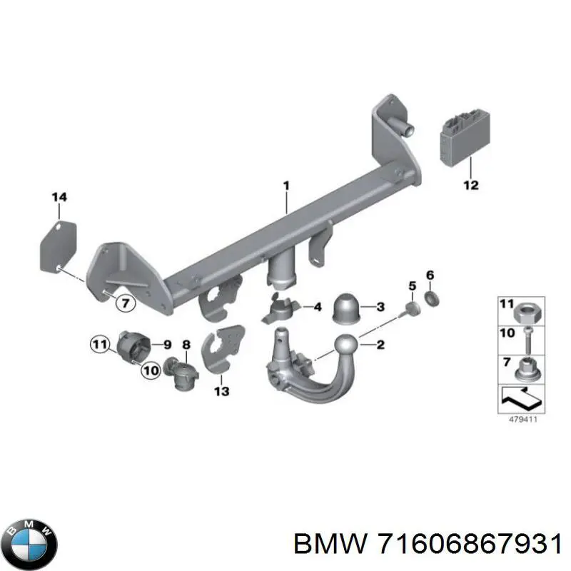 71606867931 BMW Amortecedor traseiro esquerdo