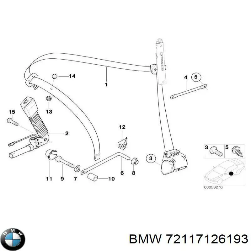 Correia de segurança dianteira esquerda BMW 72117126193 preço, a partir de 73,21 USD