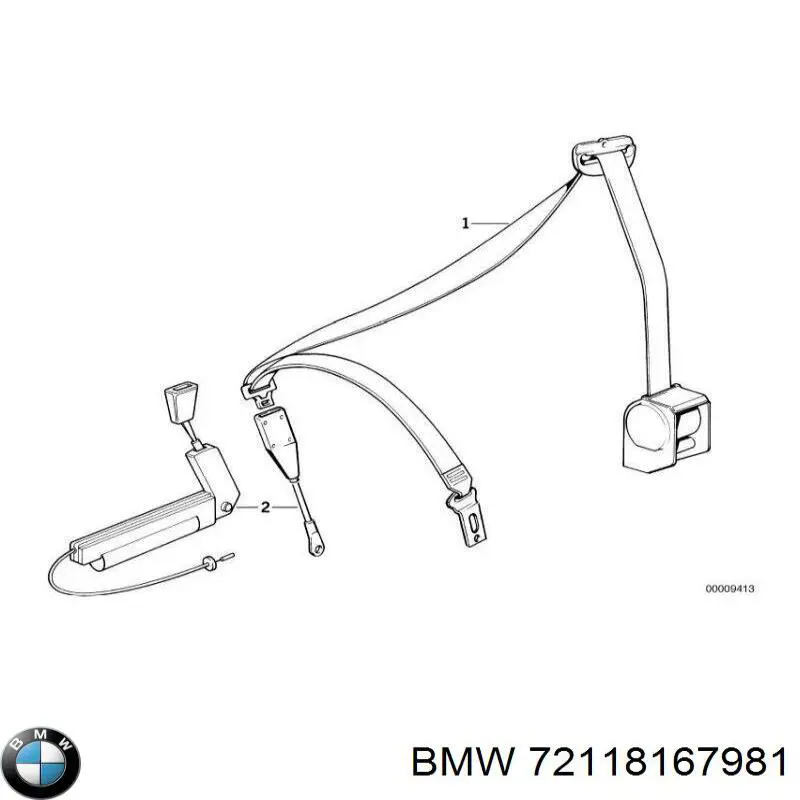 72118167981 BMW Correia de segurança dianteira esquerda