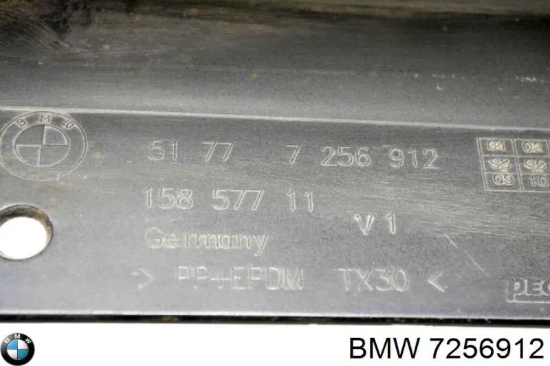 Placa sobreposta (moldura) externa direita de acesso BMW 7256912