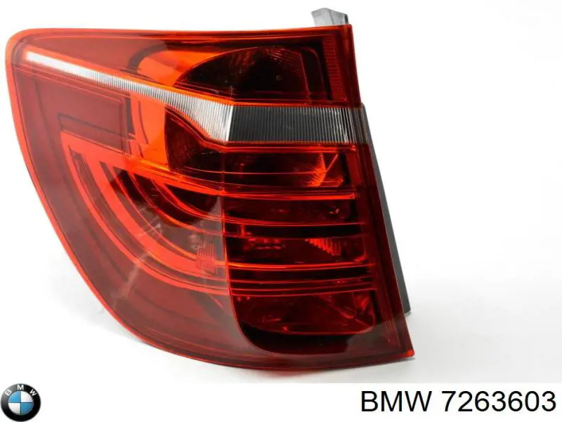 7263603 BMW Placa sobreposta do pára-choque traseiro esquerdo