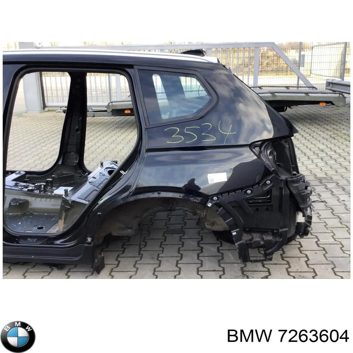 7263604 BMW Placa sobreposta da luz traseira
