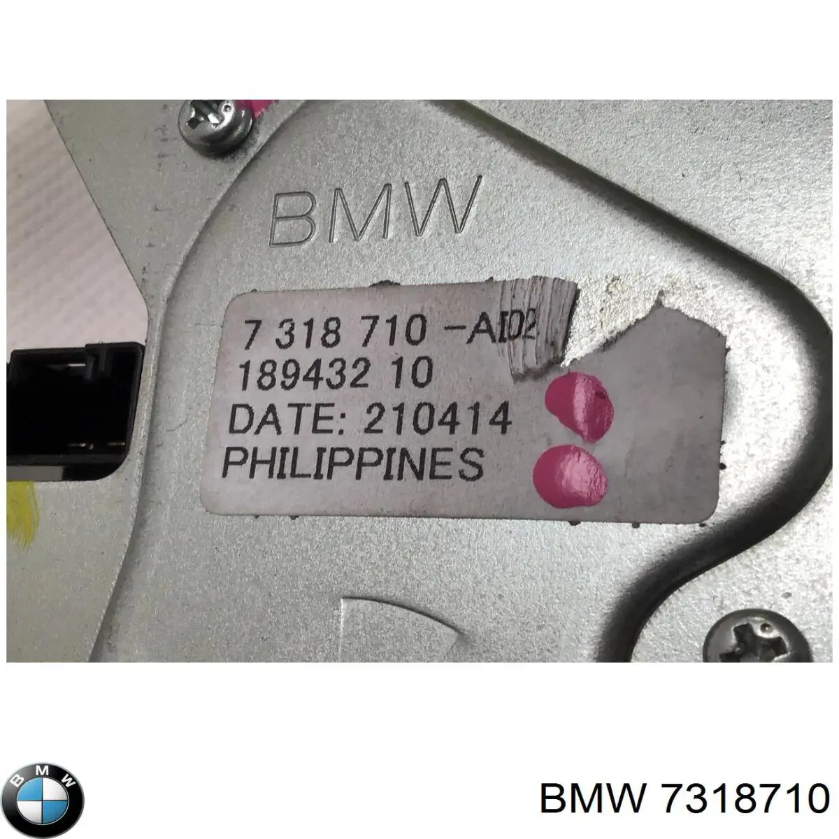 Motor de limpador pára-brisas de vidro traseiro 7318710 BMW