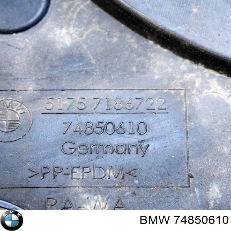 74850610 BMW Proteção de fundo, do tanque de combustível