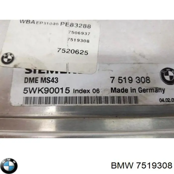 7519308 BMW Módulo de direção (Centralina eletrônica) de motor