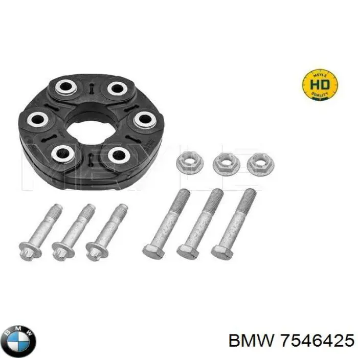 7546425 BMW Acoplamento elástico dianteiro/traseiro do veio de transmissão
