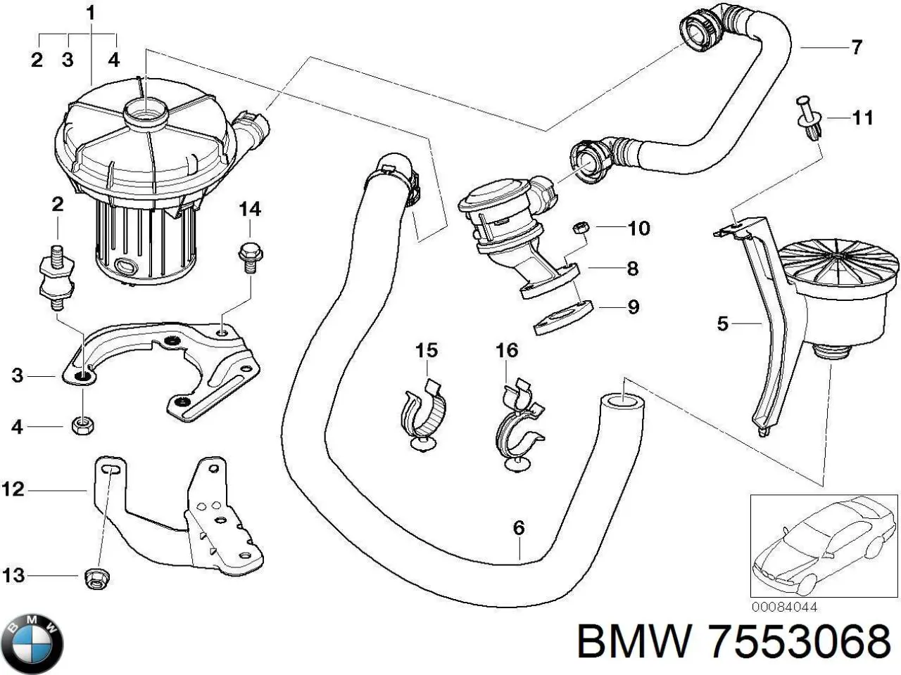 Válvula de fornecimento de ar secundário BMW 7553068 preço, a partir de 71,51 USD