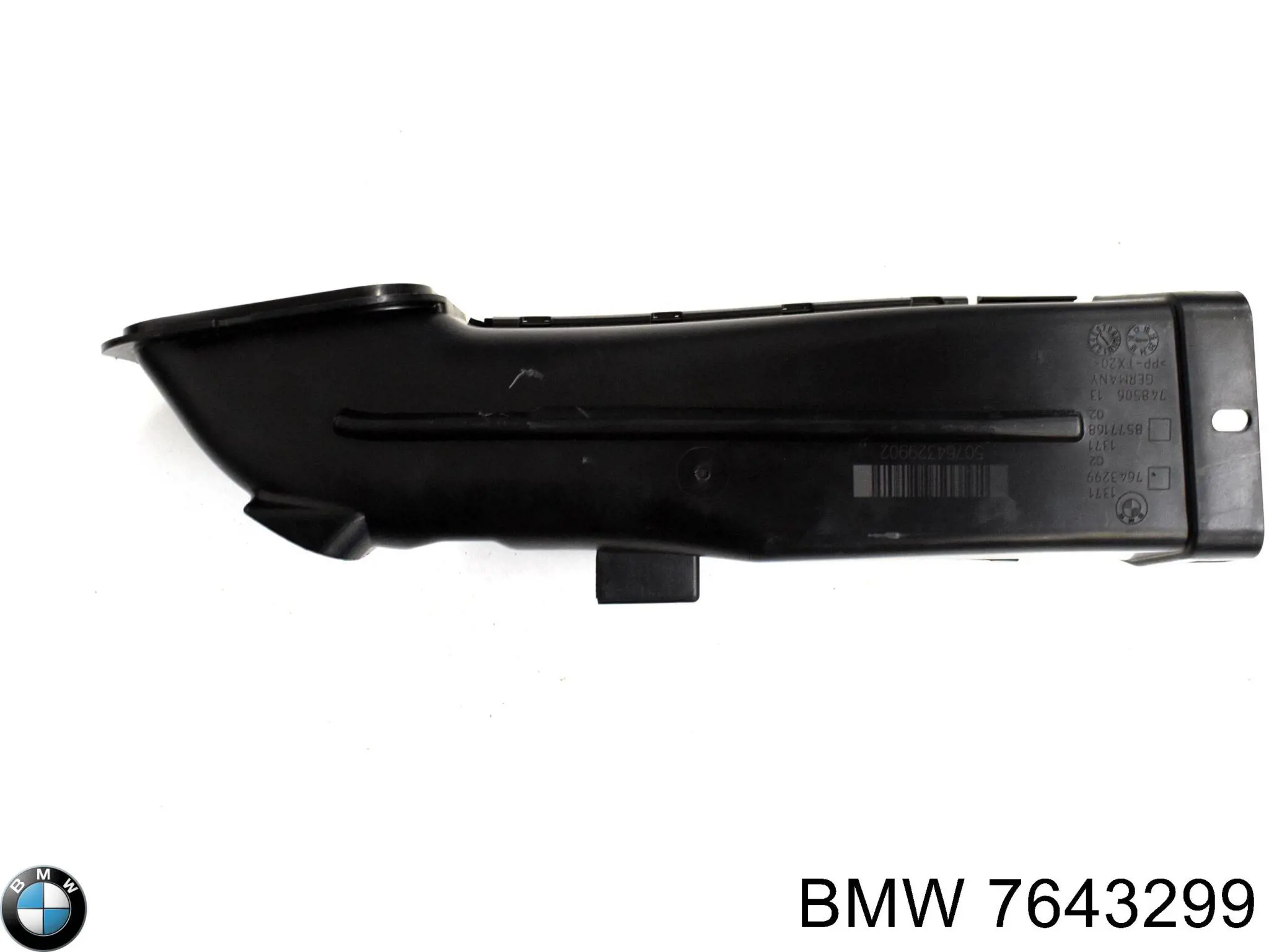 7643299 BMW Cano derivado de ar, entrada de filtro de ar