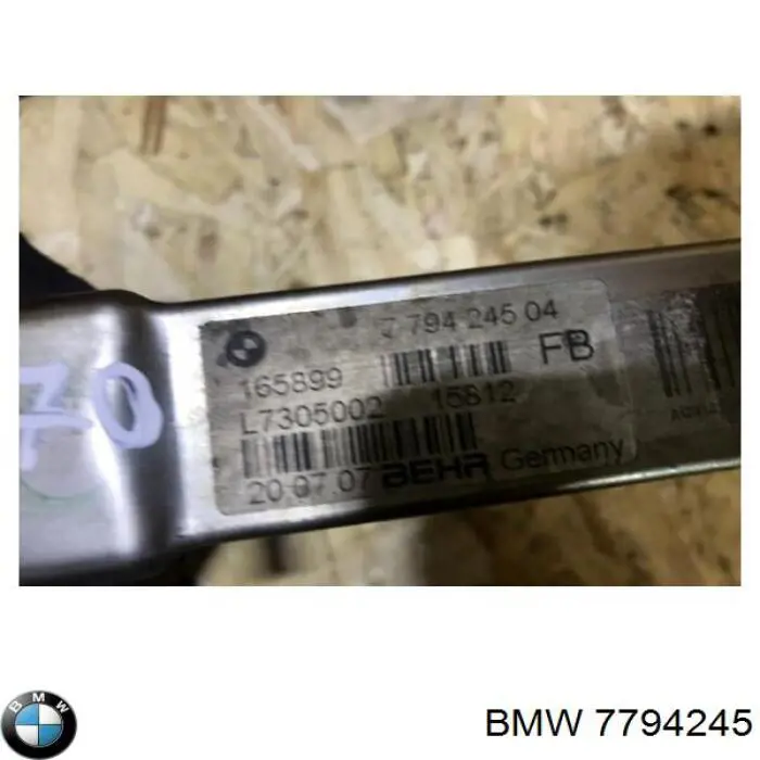 Compre 7794245 BMW Radiador do sistema EGR de recirculação dos gases de escape