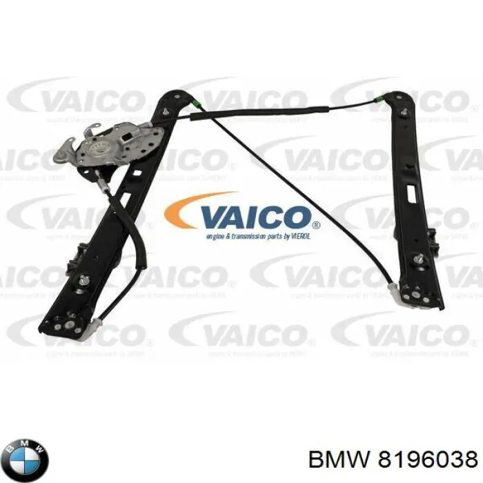 8196038 BMW Mecanismo de acionamento de vidro da porta dianteira direita