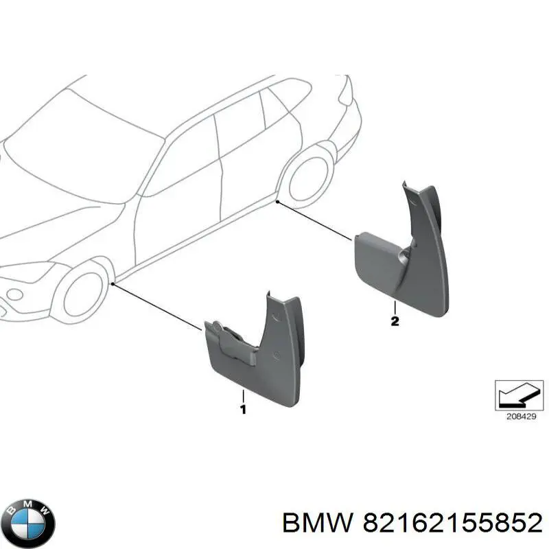Protetores de lama dianteiros, kit BMW X1  E84
