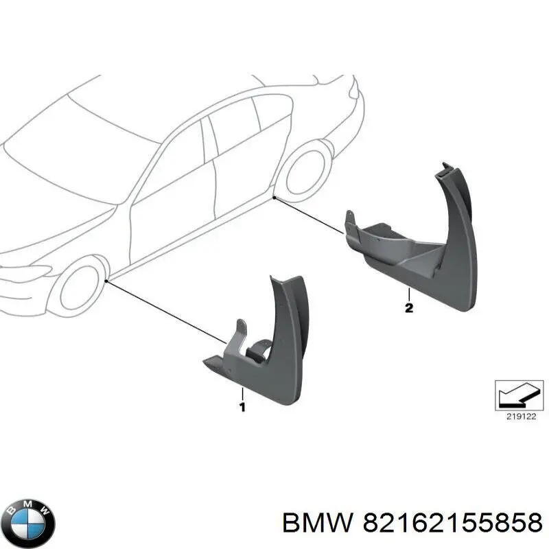 Protetores de lama dianteiros, kit BMW 5  F10