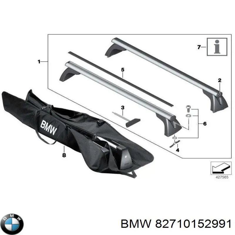 Travessas de porta-malas do teto, kit BMW 82710152991 preço, a partir de 324,74 USD