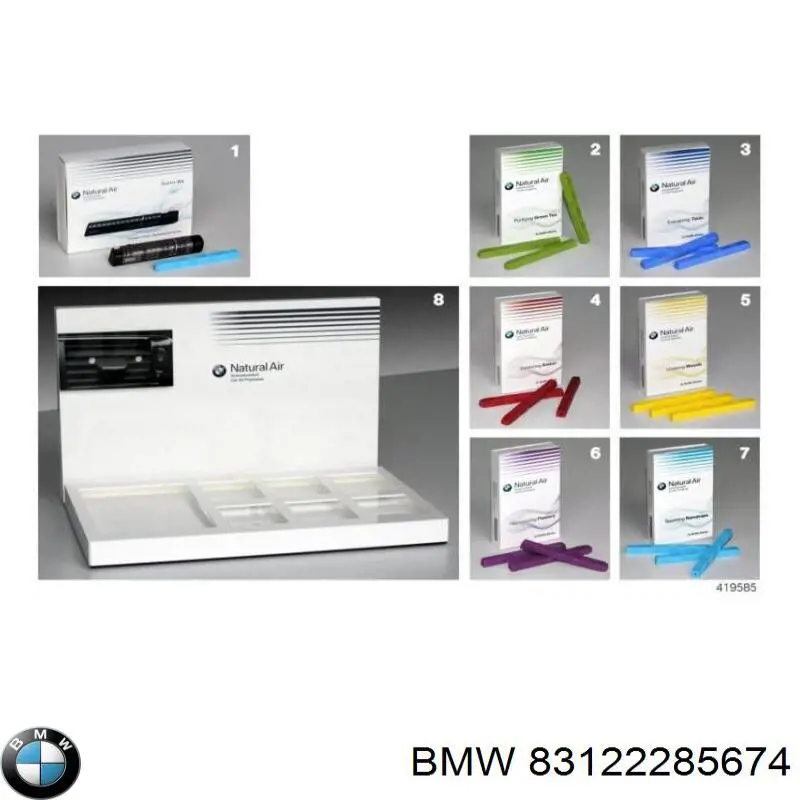 Aromatizante para o painel de instrumentos 83122285674 BMW